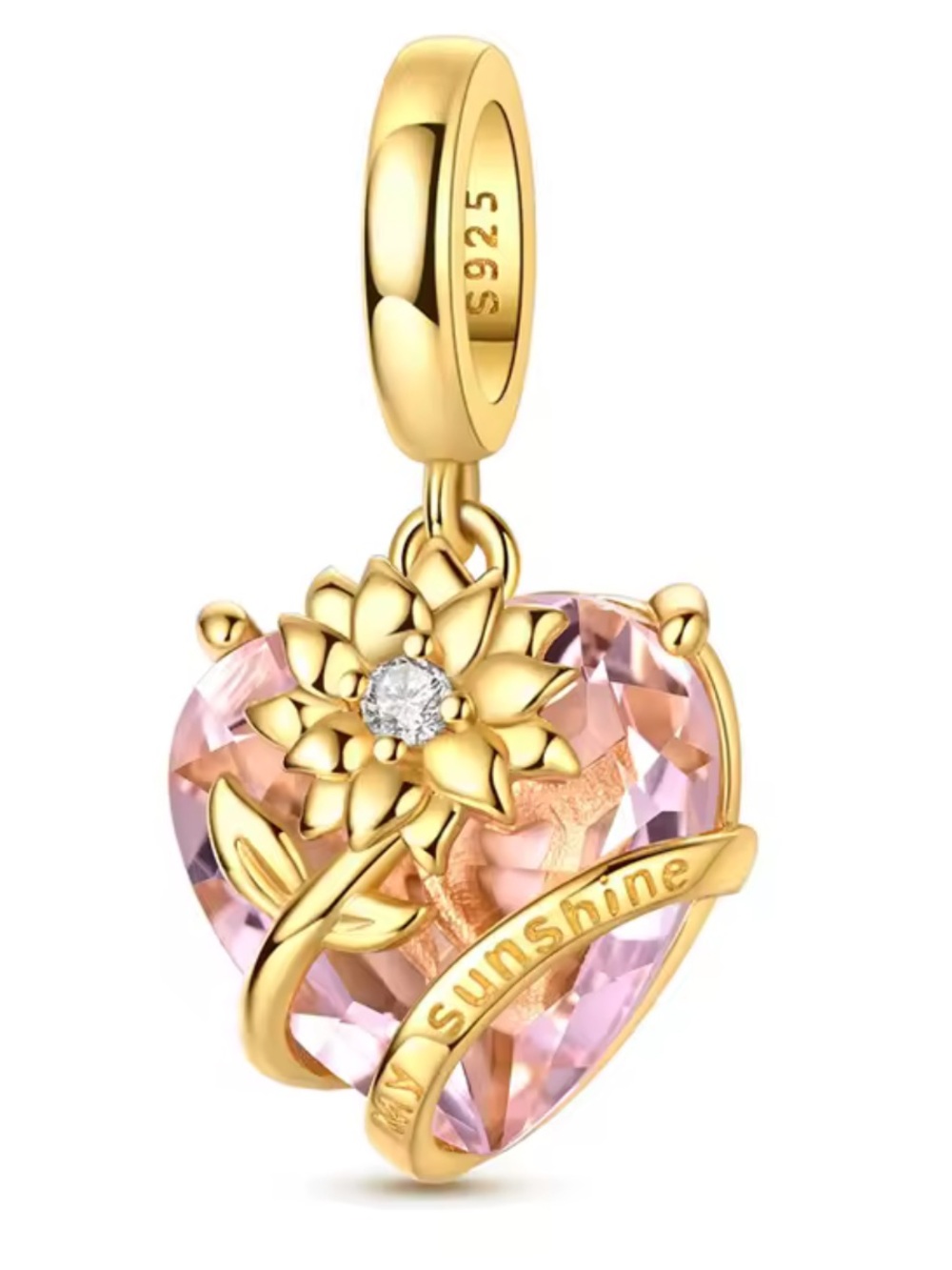 New Pandora Pink Floral Statement charm